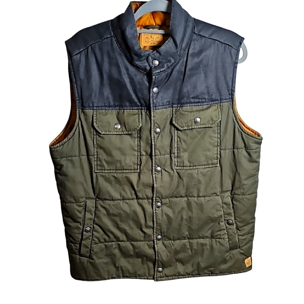 Red Head Men's Chore Vest Barn Quilted Cotton Poly Vest Lg